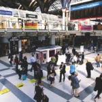 Busy Liverpool Street Station, UK