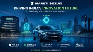 Maruti Suzuki Taps 5 Indian Startups for AI, EV Battery Recycling, and Multilingual Customer Bots